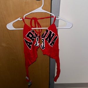 University of Arizona college “Ava” halter ring top